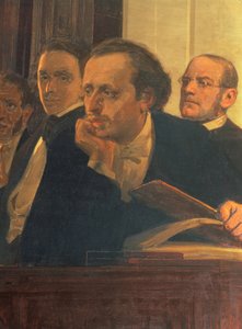 Michał Kleopas Ogiński (1765-1833), Fryderyk Chopin (1810-49) i Stanisław Moniuszko (1819-72), z Kompozytorów słowiańskich, lata 90. XIX wieku (szczegół)